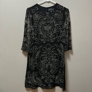 Needle & Thread Ornate Black Dress Intricate Beading Vintage-Inspired‎ Glam 8